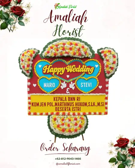 Papan Bunga Pernikahan Mengori